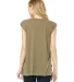 8804 Women's Flowy Muscle Tank with Rolled Cuffs in Heather olive back view