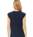 8804 Women's Flowy Muscle Tank with Rolled Cuffs in Midnight back view