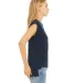 8804 Women's Flowy Muscle Tank with Rolled Cuffs in Midnight side view