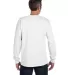52 5596 Tagless Long Sleeve T-Shirt with a Pocket in White back view