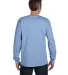 52 5596 Tagless Long Sleeve T-Shirt with a Pocket in Light blue back view
