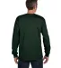 52 5596 Tagless Long Sleeve T-Shirt with a Pocket in Deep forest back view
