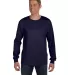 52 5596 Tagless Long Sleeve T-Shirt with a Pocket in Navy front view