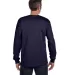 52 5596 Tagless Long Sleeve T-Shirt with a Pocket in Navy back view