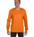 52 5596 Tagless Long Sleeve T-Shirt with a Pocket in Orange front view