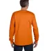 52 5596 Tagless Long Sleeve T-Shirt with a Pocket in Orange back view