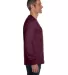 52 5596 Tagless Long Sleeve T-Shirt with a Pocket in Maroon side view