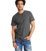 Hanes 518T Beefy-T Tall T-Shirt in Smoke gray front view