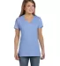 S04V Nano-T Women's V-Neck T-Shirt in Light blue front view
