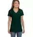 S04V Nano-T Women's V-Neck T-Shirt in Deep forest front view
