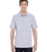 055P X-Temp Pique Sport Shirt with Fresh IQ in Light steel front view
