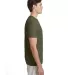 Hanes 42TB X-Temp Triblend T-Shirt with Fresh IQ o in Mltry grn trblnd side view