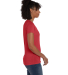 Hanes 42VT Women's V-Neck Triblend Tee with Fresh  in Red triblend side view