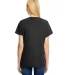 Hanes 42VT Women's V-Neck Triblend Tee with Fresh  in Sol black trblnd back view