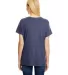 Hanes 42VT Women's V-Neck Triblend Tee with Fresh  in Navy triblend back view