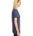 Hanes 42VT Women's V-Neck Triblend Tee with Fresh  in Navy triblend side view