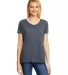 Hanes 42VT Women's V-Neck Triblend Tee with Fresh  in Slate triblend front view