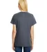 Hanes 42VT Women's V-Neck Triblend Tee with Fresh  in Slate triblend back view