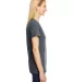 Hanes 42VT Women's V-Neck Triblend Tee with Fresh  in Slate triblend side view