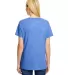 Hanes 42VT Women's V-Neck Triblend Tee with Fresh  in Royal triblend back view