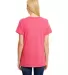 Hanes 42VT Women's V-Neck Triblend Tee with Fresh  in Red triblend back view