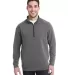 197 8434 Omega Stretch Terry Quarter-Zip Pullover CHARCOAL TRBLND front view