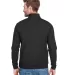 197 8434 Omega Stretch Terry Quarter-Zip Pullover BLACK back view