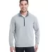 197 8434 Omega Stretch Terry Quarter-Zip Pullover SILVER GRY TRBLN front view