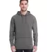 197 8435 Omega Stretch Terry Hooded Pullover CHARCOAL TRBLND front view