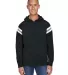 197 8847 Vintage Athletic Hooded Sweatshirt BLACK front view