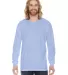 2007W Fine Jersey Long Sleeve T-Shirt in Baby blue front view