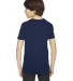 BB201W Youth Poly-Cotton Short-Sleeve Crewneck NAVY back view