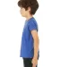 3413Y Bella + Canvas Youth Triblend Jersey Short S in Tr royal triblnd side view