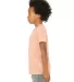 3413Y Bella + Canvas Youth Triblend Jersey Short S in Peach triblend side view