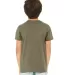 3413Y Bella + Canvas Youth Triblend Jersey Short S in Olive triblend back view