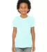 3413Y Bella + Canvas Youth Triblend Jersey Short S in Ice blue triblnd front view
