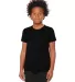 3413Y Bella + Canvas Youth Triblend Jersey Short S in Solid blk trblnd front view