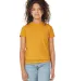 3413Y Bella + Canvas Youth Triblend Jersey Short S in Mustard triblend front view