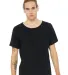 3014 Bella + Canvas Raw Neck Tee in Black front view