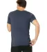 3014 Bella + Canvas Raw Neck Tee in Heather navy back view