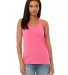 6008 Bella + Canvas Women's Jersey Racerback Tank in Charity pink front view