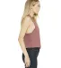 6682 Women's Racerback Cropped Tank in Heather mauve side view