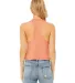 6682 Women's Racerback Cropped Tank in Heather sunset back view