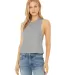 6682 Women's Racerback Cropped Tank in Athletic heather front view