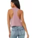 6682 Women's Racerback Cropped Tank in Heather orchid back view
