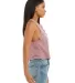 6682 Women's Racerback Cropped Tank in Heather orchid side view