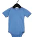 100B Bella + Canvas Baby Short Sleeve Onesie in Hthr colum blue front view