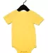 100B Bella + Canvas Baby Short Sleeve Onesie in Yellow front view
