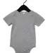 100B Bella + Canvas Baby Short Sleeve Onesie in Athletic heather front view