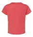 3413T Bella + Canvas Toddler Triblend Short Sleeve in Red triblend back view